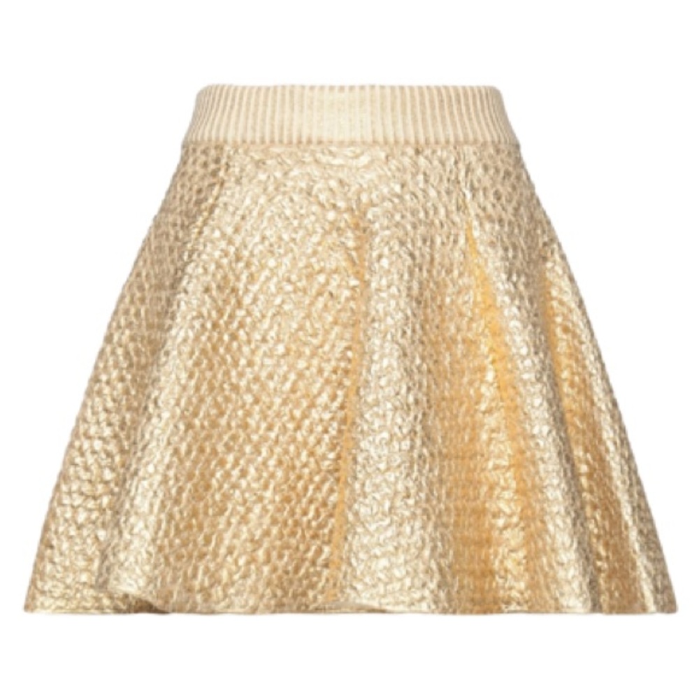 Valentino Gold Knit Skirt
